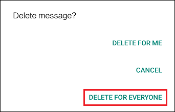 Option „Für Alle Löschen“ In Whatsapp Auf Android Phone