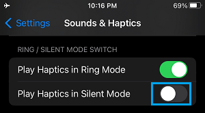 Turn Off Vibration When iPhone is in Silent Mode