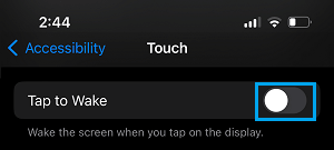 Disable Tap to Wake on iPhone