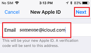apple email address change icloud iphone instructions process complete follow