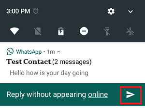 Reply to WhatsApp Message From Notification on Android Phone
