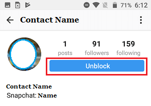 Unblock Someone On Instagram