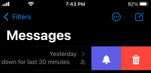 Unhide or Unmute Message Alerts from Contact on iPhone