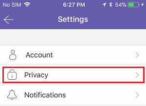 viber iphone status privacy hide screen toggle option