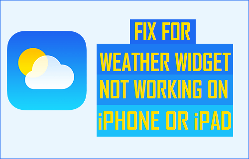 El widget meteorológico no funciona en iPhone o iPad