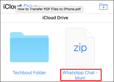 WhatsApp Chat in iCloud Drive