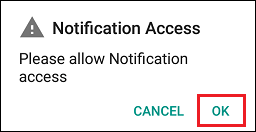 Allow Unseen App Notification Access Pop-up
