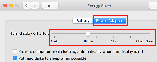 Change Sleep Timer While Connected to Power on Mac