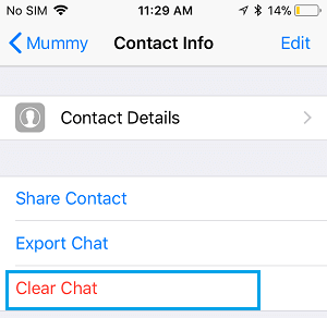 Clear chat