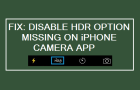 Disable HDR Option Missing on iPhone Camera App
