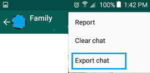 Opción de exportar gráfico en WhatsApp