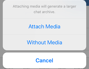 Attach WhatsApp Media to Chat Backup