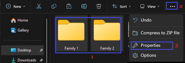 Open Properties of Multiple Files Using File Explorer