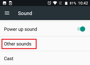 Other Sounds Tab on Android Phone