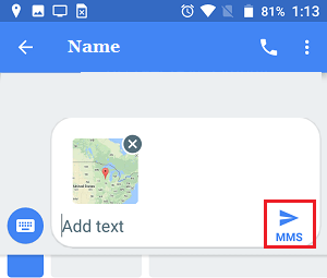 Send Location Using Messages App on Android Phone