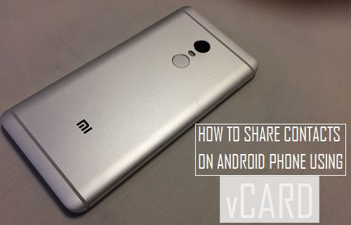 Share Contacts On Android Phone Using vCard