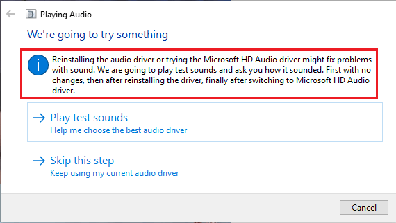 Windows Audio Troubleshooter