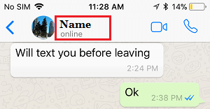 Contact’s Name in WhatsApp Chat