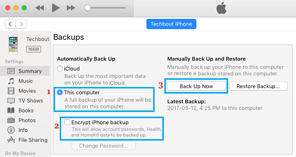 How to Backup iPhone to Windows Computer Using iTunes - 69