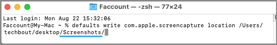 Change Screenshots Save Location to Any Folder on Mac