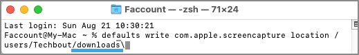 Change Screenshots Save Location to Downloads Folder on Mac