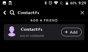 Search For Contact on Snapchat 
