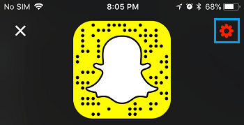Snapchat Gear Icon