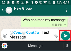 Tag Multiple People in WhatsApp Group Message on iPhone