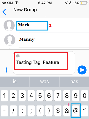 Tag People in WhatsApp Group Message