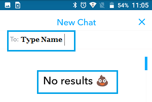 Unable to Send New Chat in Snapchat