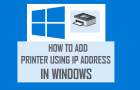 Add Printer Using IP Address