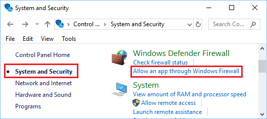 Tillat En App Gjennom Windows-Brannmur I Windows 10 Kontrollpanel