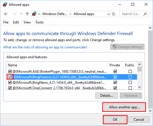 Permitir o rechazar programas en el Firewall de Windows Defender