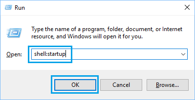 Open Startup Folder Using Run Command