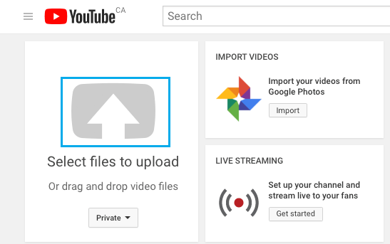 Upload Private Video to YouTube