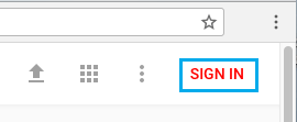 Sign In Option on YouTube