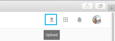 Upload Button on YouTube