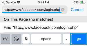 Facebook Desktop URL