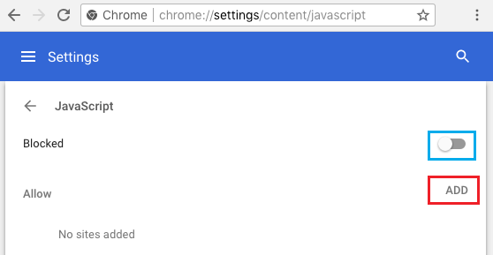 Enable JavaScript For Specific websites in Chrome Browser