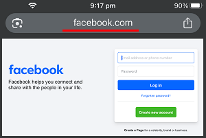 Facebook Desktop Version Rendered By Google Chrome on iPhone