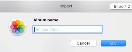 Provide Name For New Photos Album on Mac