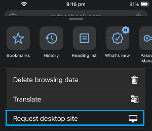 Request Desktop Site By Using Google Chrome on iPhone