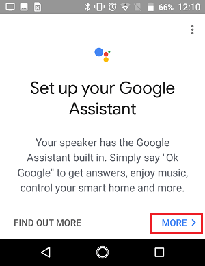 Setup Google Assistant Screen in Google Home App