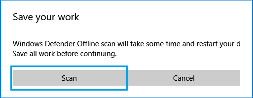 Start Microsoft Defender Offline Scan