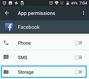 Prevent Facebook From Accessing Storage on Android Phone