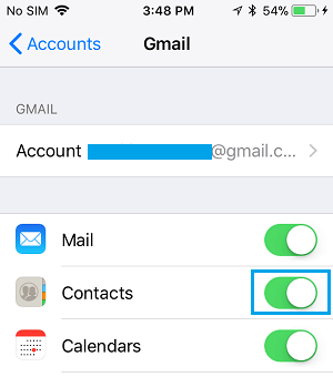 Sync iPhone Contacts to Gmail
