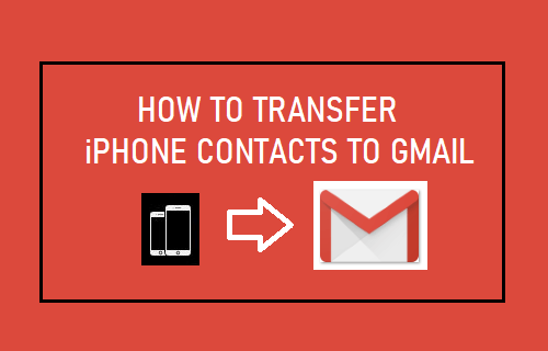Transferir contactos de iPhone a Gmail