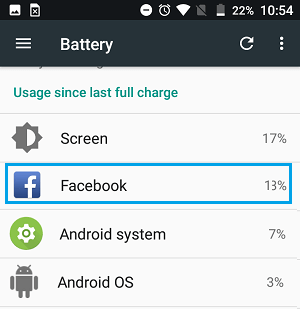 Battery Usage Details by Apps and Systems on Android Phone