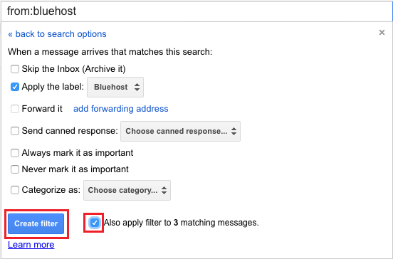 Create Filter With Applied Label in Gmail