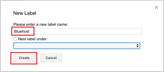 Name and Create New Label in Gmail